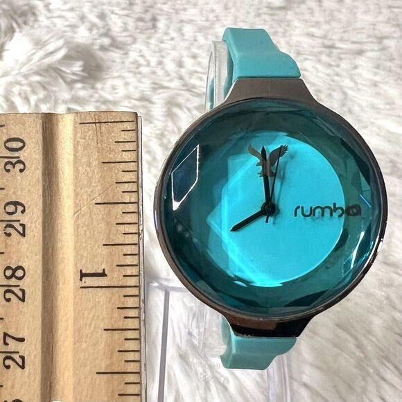 RUMBA TIME for American Eagle Outfitters Women's Watch Teal /Aqua Silicone Band - Picture 3 of 16